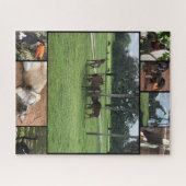 Jours au Zoo - Collage de Puzzle Animal (Horizontal)