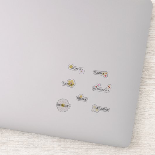 Jours de la semaine Sticker Planner Flower (Détail)