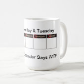 Jours de la tasse de café de la semaine WTF (Devant droit)