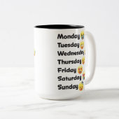 Jours de la tasse d'Emoji de semaine (Devant droit)