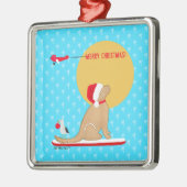 Jours de plage Golden Noël Aqua Ornement (Gauche)