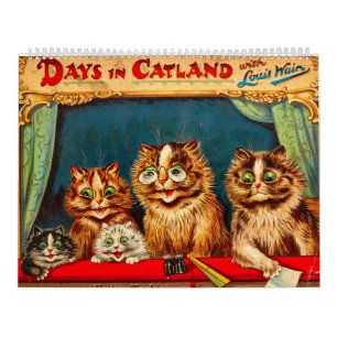 Jours en CatLand, Calendrier par Louis Wain