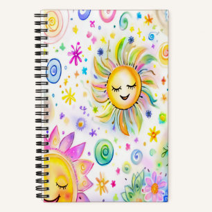 Jours ensoleillés Carnet spiral 5,5 po x 8,5 po