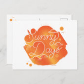 Jours ensoleillés / Carte postale (Devant / Derrière)