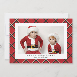 Jours fériés de Noël Carte photo vert rouge