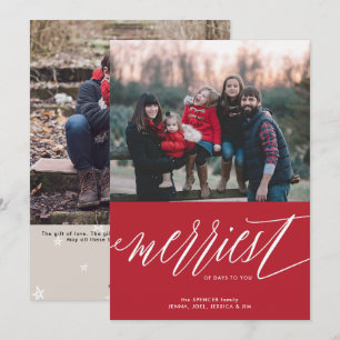Jours les plus agréables Carte photo de Noël