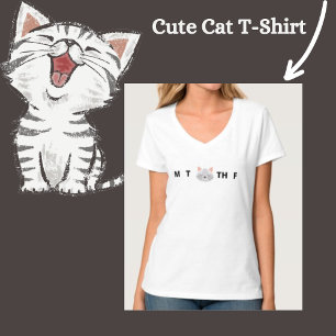 Jours mignons de la semaine Chat T-shirt