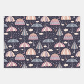 Jours pluvieux - Papier à envelopper parapluie (Devant)