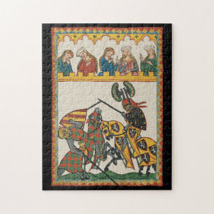 Jousting Knachten op een toernooi Legpuzzel