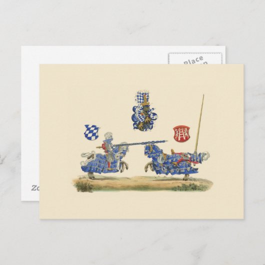 Jousting Knight - Medieval Theme Briefkaart (Voorkant / Achterkant)