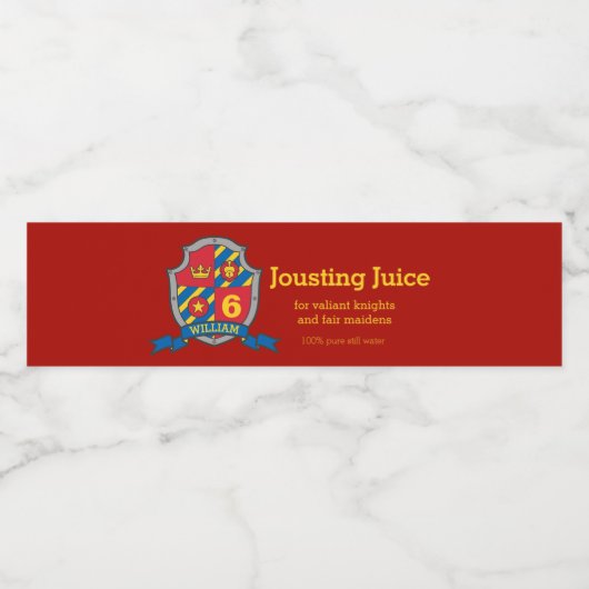 Jousting sap ridders waterlabels waterfles etiket (Enkel label)