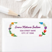 Jouthful Elegant Script Flowers Floral Modern Etiket (Insitu)