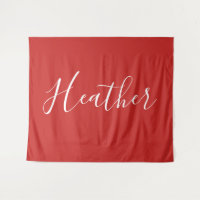 Jouw aangepaste witte script op rood