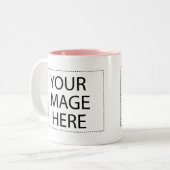 Jouw afbeelding hier tweekleurige koffiemok (Voorkant links)