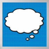 Jouw Bericht Denk Bubbel Plezier Retro Stripboek Poster (Voorkant)