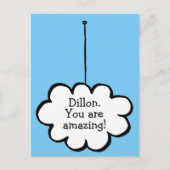 Jouw bericht Dream Cloud op een String Briefkaart (Voorkant)