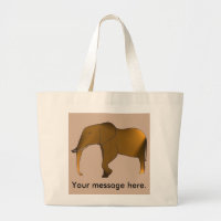 Jouw bericht Moderne Olifant Canvas tassen