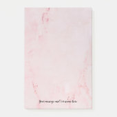 Jouw bericht Roze Marmer Post-it® Notes (Voorkant)