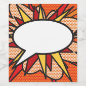 Jouw Bericht Spraakballon Fun Retro Wijn Etiket (Enkel label)