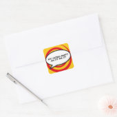 Jouw bericht spraakballon leuk retro vierkante sticker (Envelop)