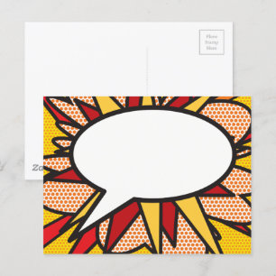 Jouw Bericht Spraakballon Leuke Retro Stripboek Briefkaart