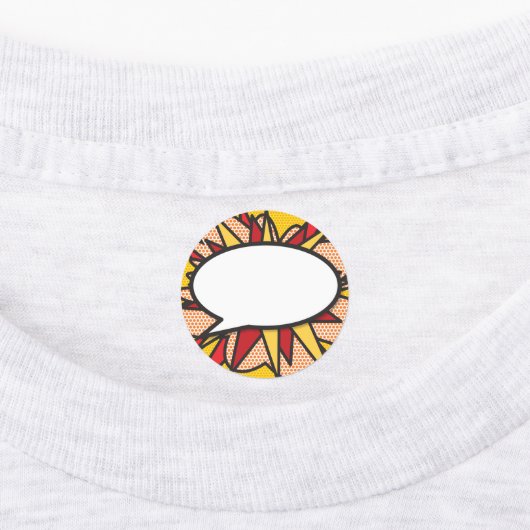 Jouw berichtspraakwolk Leuke retro-stripboek Labels (Aangebracht)