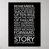 Jouw comeback verhaal - Succes Motivatie Poster (Voorkant)