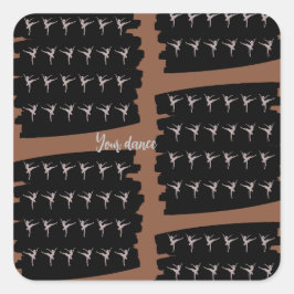 Jouw dans vierkante sticker