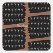 Jouw dans vierkante sticker (Voorkant)