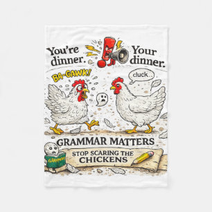 Jouw Diner Jouw Diner Grammatica Problemen Grappig Fleece Deken