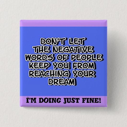 Jouw dromen_Button Vierkante Button 5,1 Cm (Voorkant)