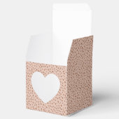 JOUW EIGEN LOGO Boho Beige & Bruine Stippen Favor Bedankdoosjes (Geopend)