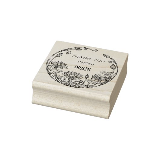 Jouw eigen moderne & stijlvolle bedankje aangepast 	rubberstempel (Stempel)