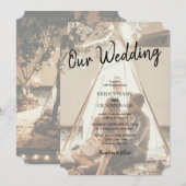 Jouw eigen vervaagde foto's van trouwkaarten kaart (Voorkant / Achterkant)