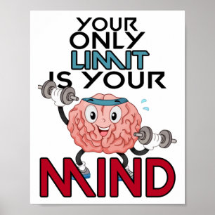 Jouw Enige Limiet Is Jouw Geest Sticker Poster