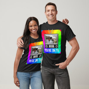 JOUW FOTO HIER Je bent op tv T-shirt