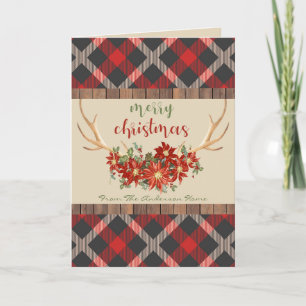 JOUW FOTO Plaid Woodland Geweien Kerstmis Feestdagen Kaart
