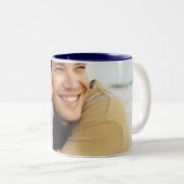 Jouw foto tweekleurige koffiemok (Voorkant rechts)