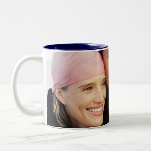 Jouw foto tweekleurige koffiemok (Links)