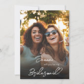 Jouw foto Wil je mijn bruidsmeisje zijn? V2 Kaart (Voorkant)