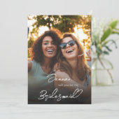 Jouw foto Wil je mijn bruidsmeisje zijn? V2 Kaart (Staand voorkant)