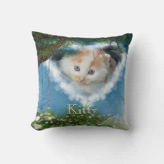 Jouw fotokat in Heaven Pet Memorial Pillow Kussen