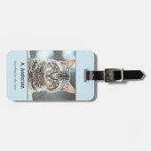 Jouw Funny Cat Photo Bagagelabel (Voorkant horizontaal)