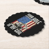 Jouw gat is mijn doel Zware Apparatuur Operator Fu Kartonnen Onderzetters (Gekanteld)