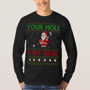 Jouw gat is mijn echte kerstman die een lomp-Golf T-shirt