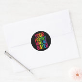 Jouw gebeden maken me Gayer Rainbow Pride Vlag LGB Ronde Sticker (Envelop)