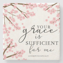Jouw Grace is voldoende Bijbelse Cherry Blossom.