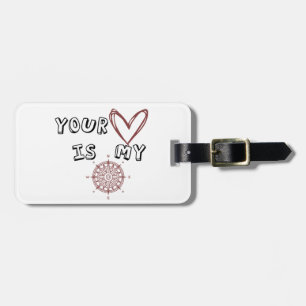 Jouw hart is mijn kompas. bagagelabel