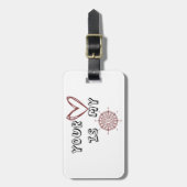 Jouw hart is mijn kompas. bagagelabel (Voorkant verticaal)