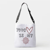 Jouw hart is mijn kompas. crossbody tas (Achterkant)